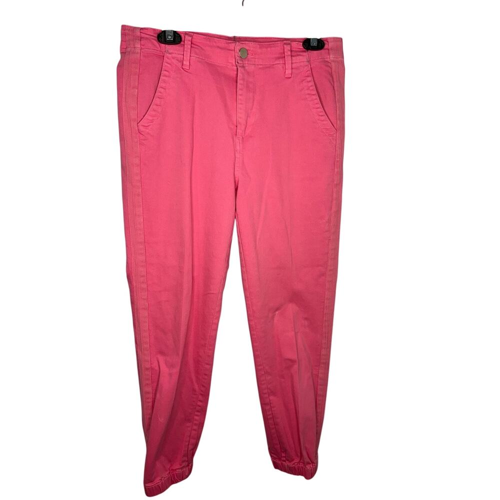 Risen Jogger Jeans Denim Size 7 28  Hot Pink Stretch Vibrant Pants